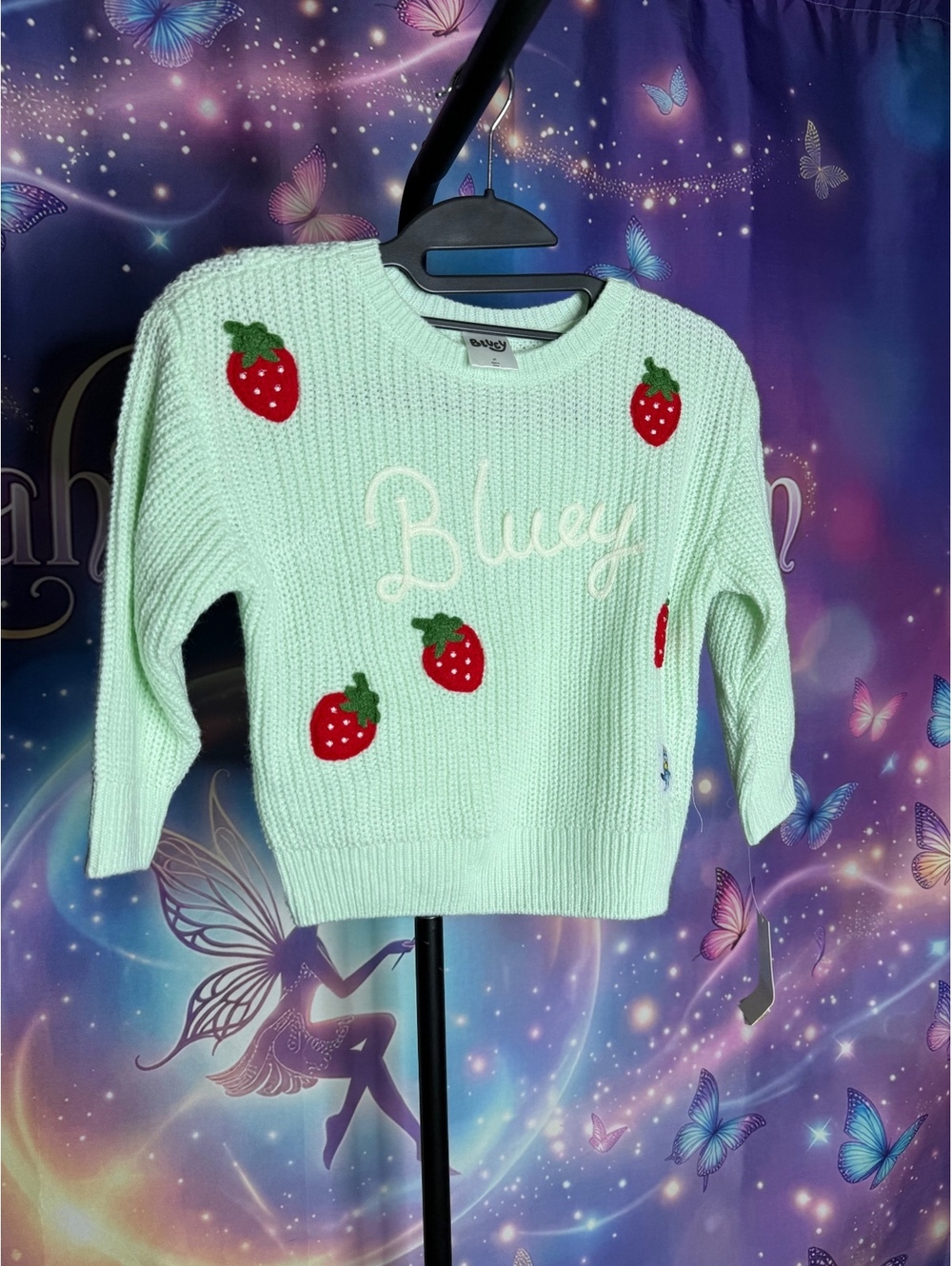 Adorable Bluey 4T Sweater with Sweet Strawberry Embroidery #at #whiningoftags